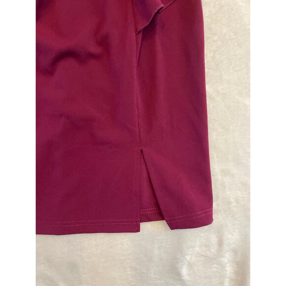 NWT MIUSOL Sequin Party Cocktail Midi Dress L Sweetheart Neck Cap Sleeve Maroon - Picture 10 of 13